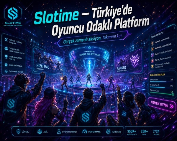Slotime Online Oyun Platformu Tanıtım Görseli